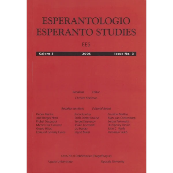 Esperantologio / Esperanto Studies - Kajero 3