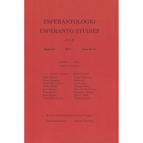 Esperantologio / Esperanto Studies - Kajero 6
