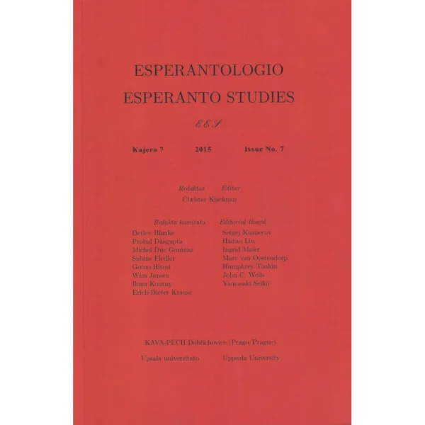 Esperantologio / Esperanto Studies - Kajero 7